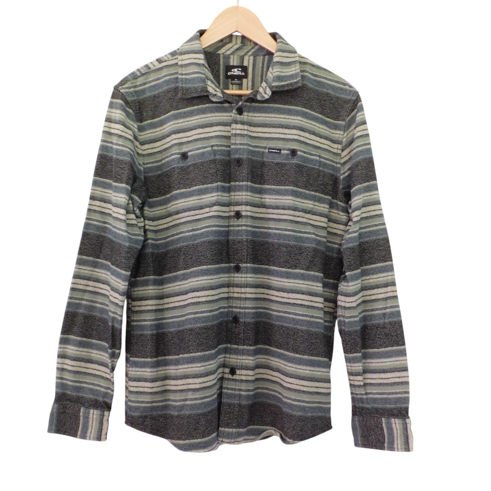 O'Neill Shirt Mens Medium Heavyweight Long Sleeve Button Up Pockets Casual